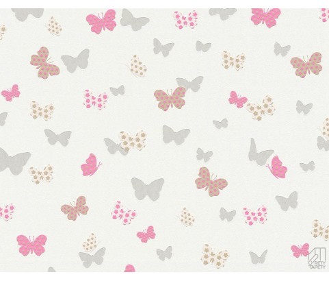 Tapeta 36933-2 Różowe Motylki