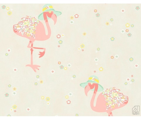 Tapeta 3629-11 Różowe flamingi