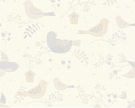 Tapeta 36756-1 Pastelowe ptaszki