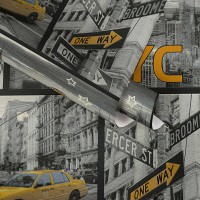 Tapeta 30045-1 Napisy NYC New York Taxi