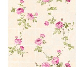 Tapeta 34501-4 Róże na Kremowych Kafelkach