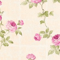 Tapeta 34501-4 Róże na Kremowych Kafelkach