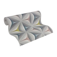 Tapeta 96042-2 Graficzne Wzory-Kwiaty Kolorowe 3D