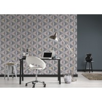 Tapeta 96042-2 Graficzne Wzory-Kwiaty Kolorowe 3D