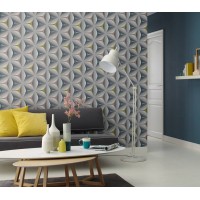 Tapeta 96042-2 Graficzne Wzory-Kwiaty Kolorowe 3D