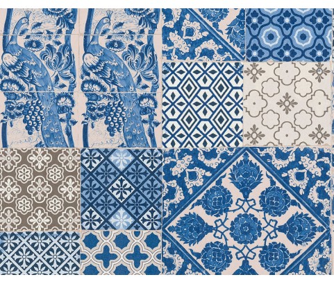 Tapeta 36923-1 Portugalskie niebieski płytki