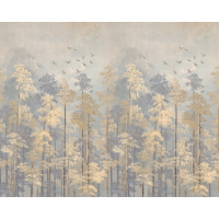 MURAL DO SALONU I SYPIALNI PASTELOWY LAS DRZEWA BEZ PASOWANIA