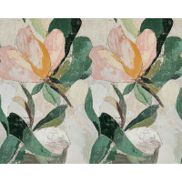 MURAL DO SALONU I SYPIALNI KOLOROWE LIŚCIE KWIATY BEZ PASOWANIA