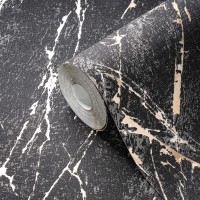 Tapeta 39336-2 Czarno złoty marmur
