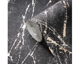 Tapeta 39336-2 Czarno złoty marmur