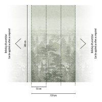 TAPETA MURAL BEZ PASOWANIA ZIELONY LAS DZIECIĘCO MŁODZIEŻOWA FLIZELINA