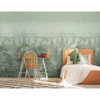 TAPETA MURAL BEZ PASOWANIA ZIELONY LAS DZIECIĘCO MŁODZIEŻOWA FLIZELINA