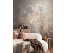 MURAL DO SALONU I SYPIALNI PASTELOWY LAS DRZEWA BEZ PASOWANIA