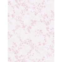 TAPETA DROBNE RÓŻOWE GAŁĄZKI Z KWIATUSZKAMI NA JASNYM TLE