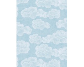 TAPETA DZIECIĘCA BIAŁE CHMURKI NA NIEBIESKIM TLE FLIZELINA