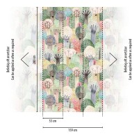 TAPETA BEZ PASOWANIA MURAL DLA DZIECI KOLOROWE DRZEWA LAS