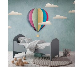 TAPETA PANEL BEZ PASOWANIA KOLOROWY BALON CHMURKI