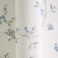 Tapeta 390713-0 Niebieskie Kwiatki Listki w Angielskim Stylu