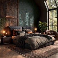 Tapeta 79019-2 Ornament zielono złoty