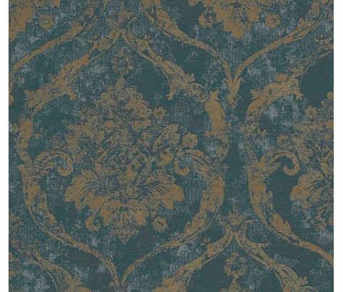 Tapeta 79019-2 Ornament zielono złoty