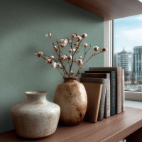 Tapeta 37395-3 Zielone tło tkanina