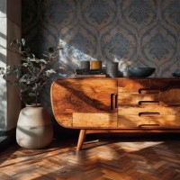 Tapeta 79019-1 Ornament granatowy