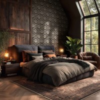 Tapeta 79019-4 Orament brązowo beżowy