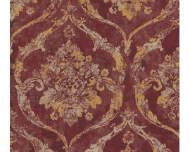 Tapeta 79019-3 Ornament bordowo złoty