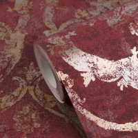 Tapeta 79019-3 Ornament bordowo złoty