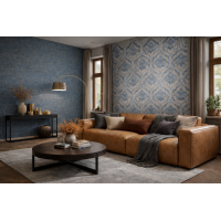 Tapeta 37857-6 Granatowa Złota Plecionka Tło