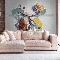 Tapeta 39910-1 Mural kompozycja z ptakami