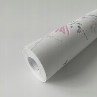 Tapeta brokatowa ptaki na gałęziach