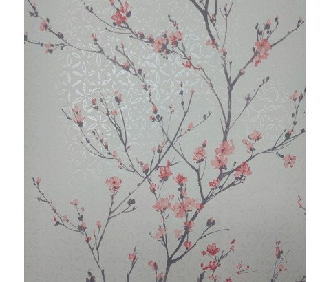 Tapeta gałązki z różowymi kwiatami