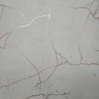 Tapeta przecierany beton ze złotem