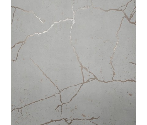 Tapeta przecierany beton ze złotem