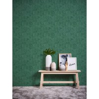 Tapeta zielona przecierana struktura