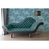 Tapeta niebieskie liście w stylu tropikalnym