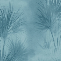 Tapeta niebieskie liście w stylu tropikalnym