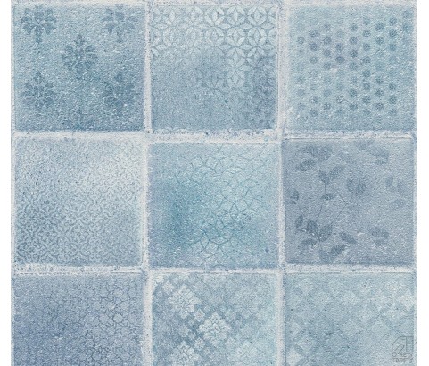 Tapeta niebieska mozaika