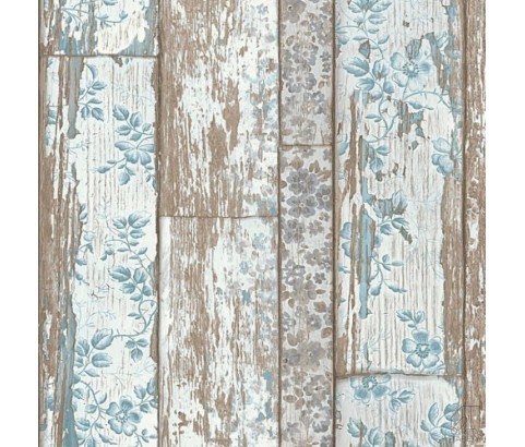 Tapera rustykalne deski z kwiatami