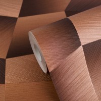 Tapeta 79197-1 efekt 3D brąz metaliczny