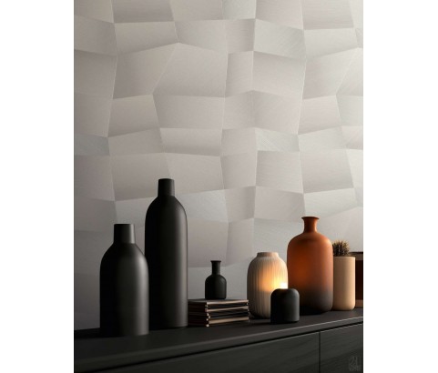 Tapeta 79197-3 3D biało szara