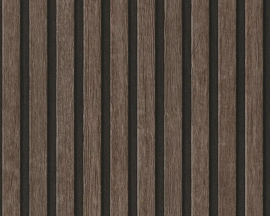 Tapeta 39109-3 Ciemne brązowe lamele