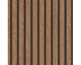 Tapeta 79041-2 Wypukłe lamele ciemny brąz