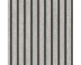 Tapeta 79041-5 Wypukłe lamele szare drewno