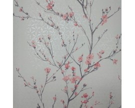 Tapeta gałązki z różowymi kwiatami